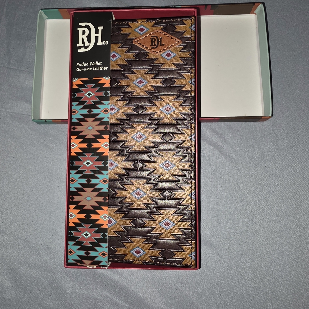 Brown and Tan Leather Key & Card Holder